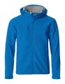 Heren Softshell Jas Hoodie Clique Basic Kobalt